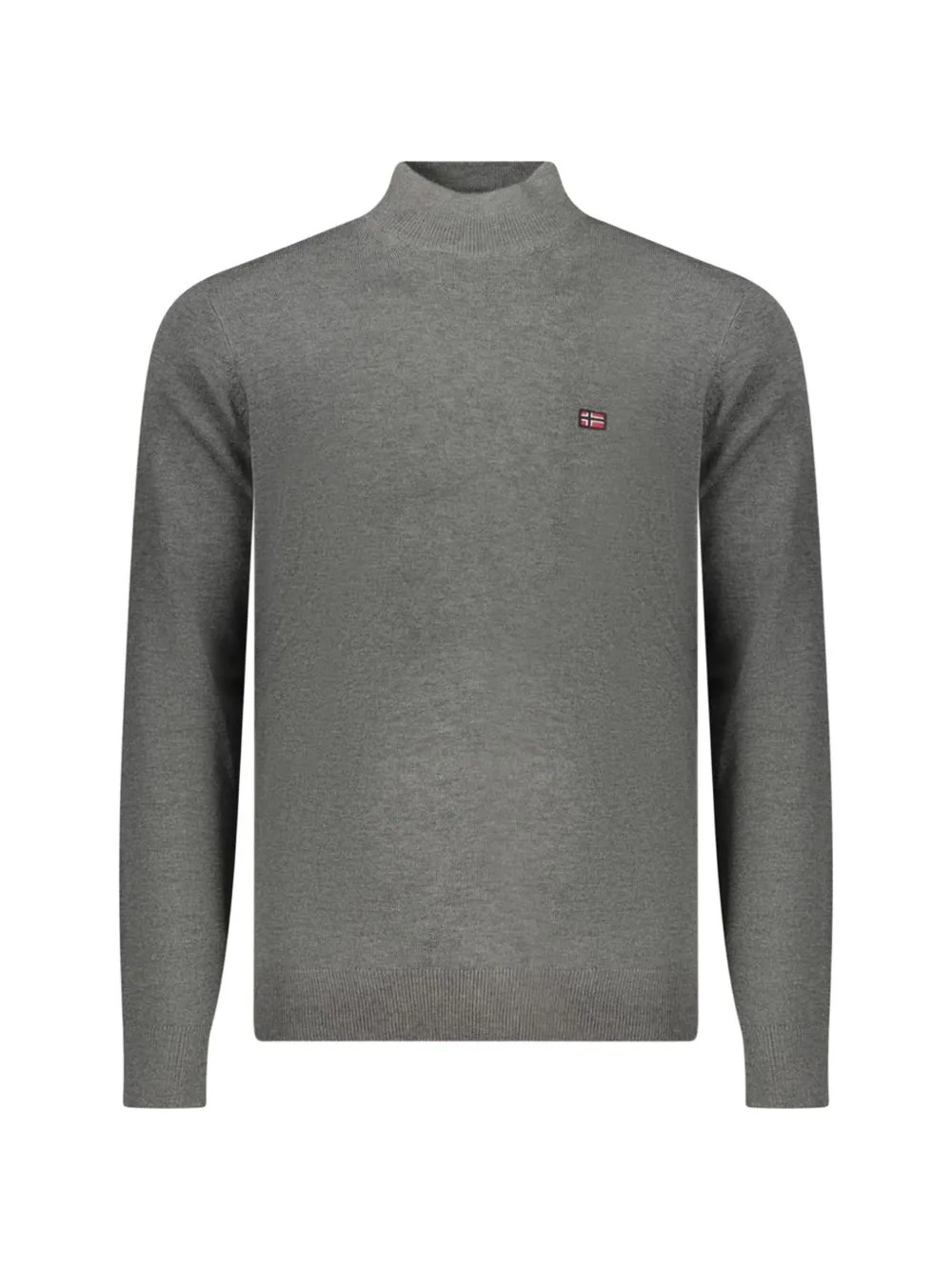 Norwegian Rain Logo-patch High-neck Sweater In Gray