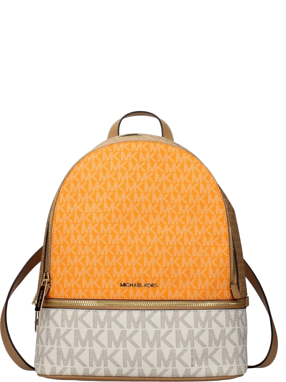 Michael Kors monogram colour-block backpack - Arancione