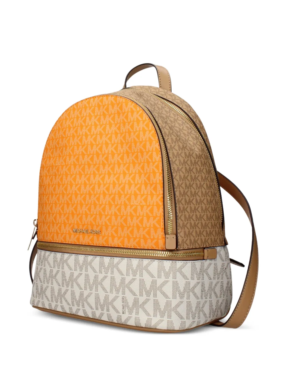 Michael Kors Rugzak met monogram en colourblocking Oranje
