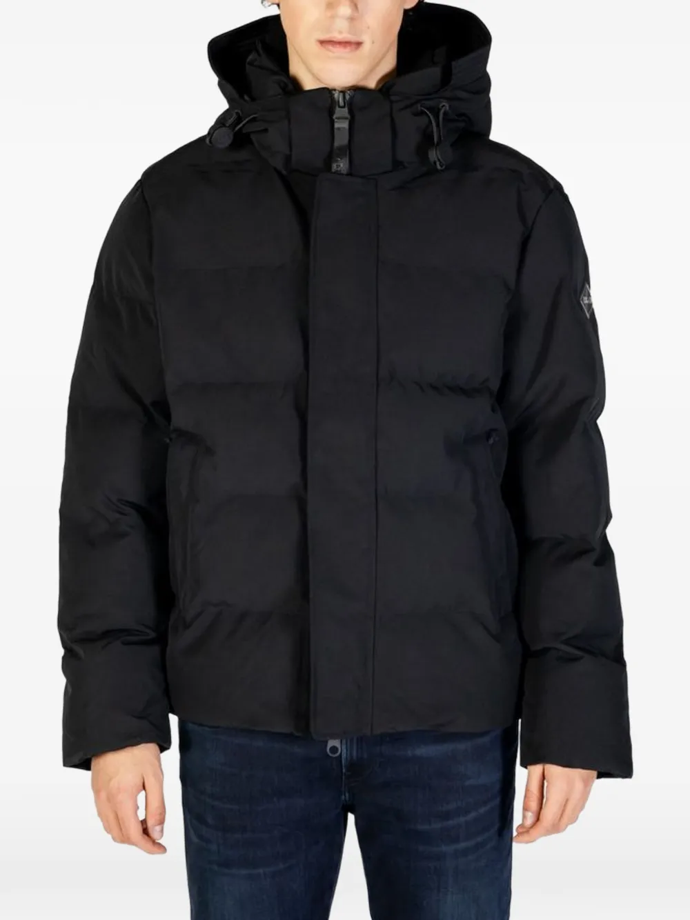 Replay quilted hooded jacket - Nero
