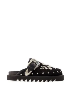 Toga Pulla eyelet-metal Mules | Black | FARFETCH