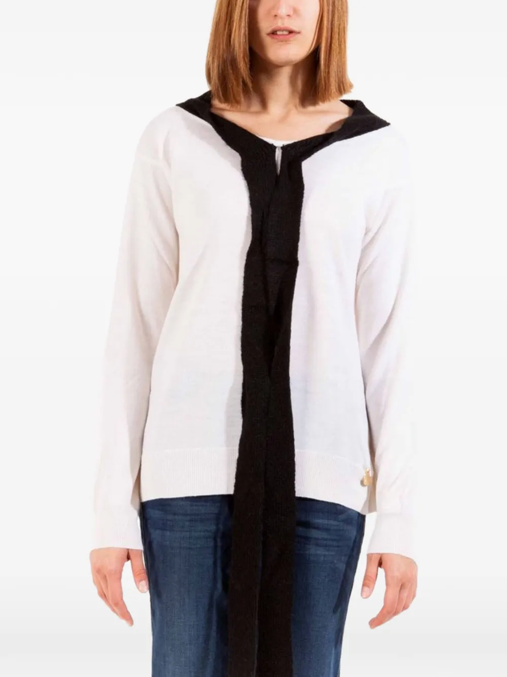 Love Moschino contrast-trim wool sweater · 40