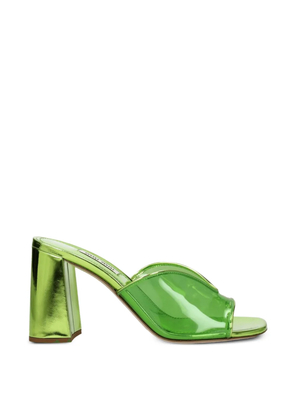 Miu Miu transparent leather heeled sandals - Verde