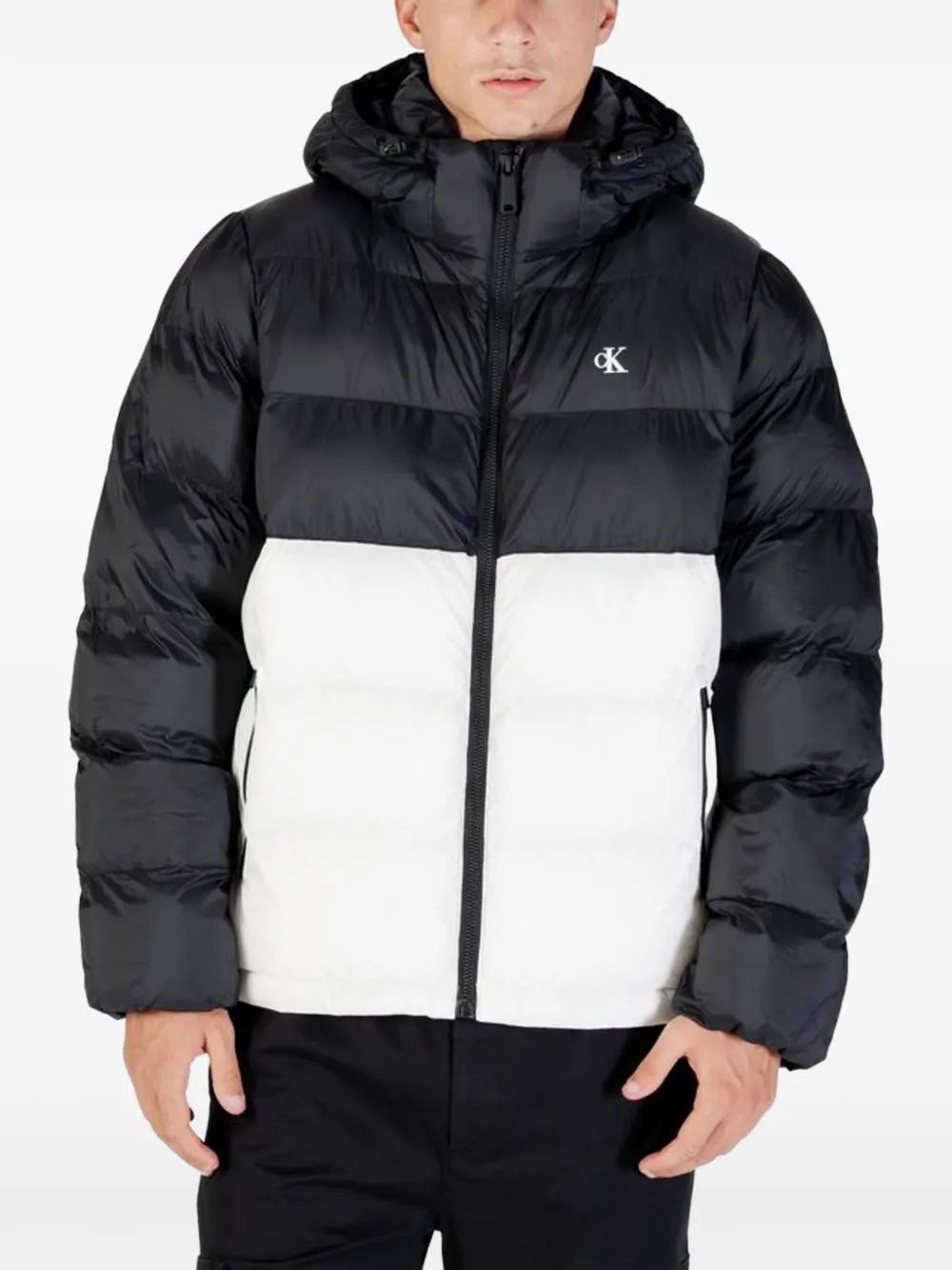 Calvin Klein Jeans hooded padded jacket - Nude