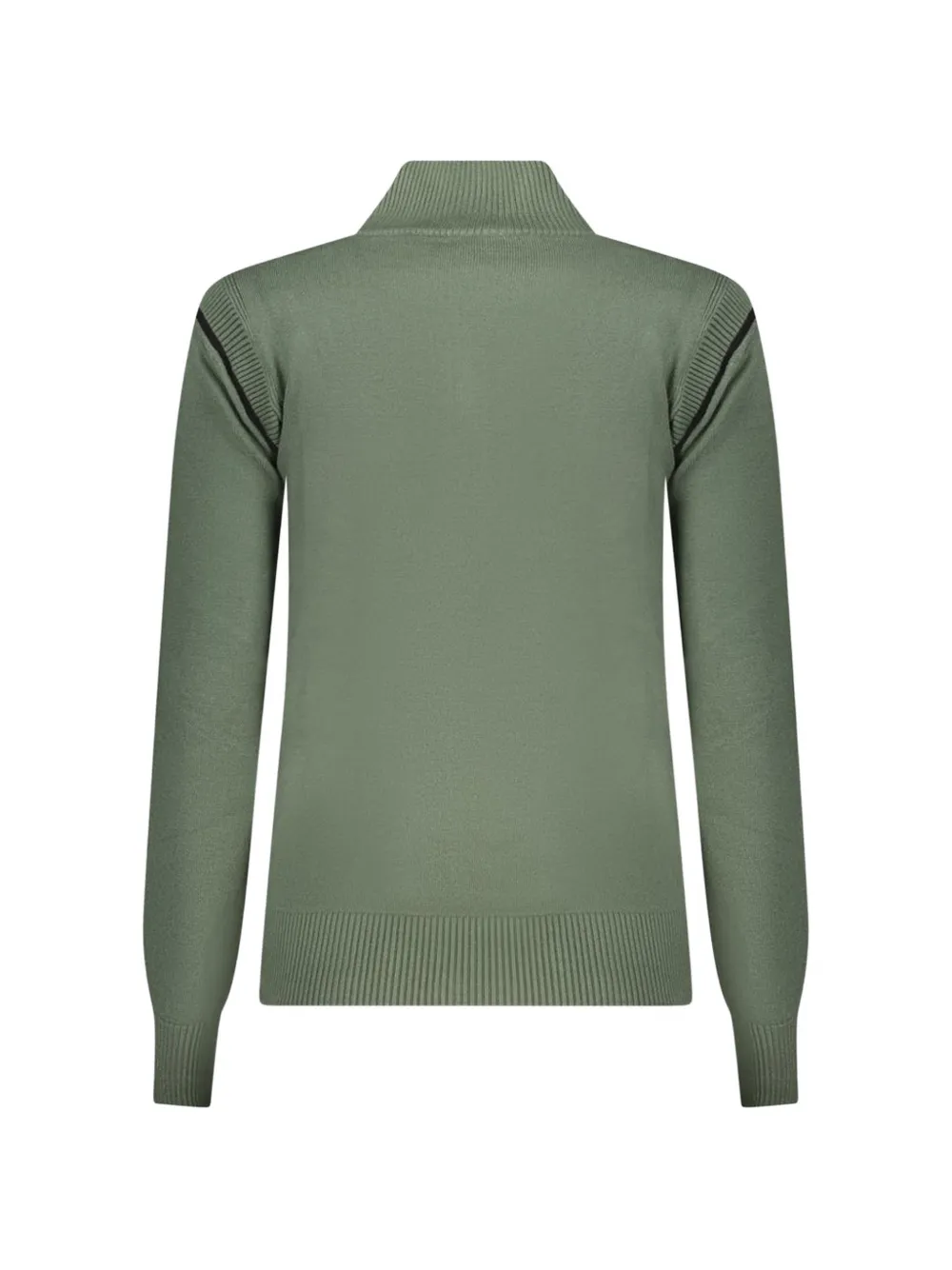 North Sails Trui met halve rits en geribbelde afwerking Groen