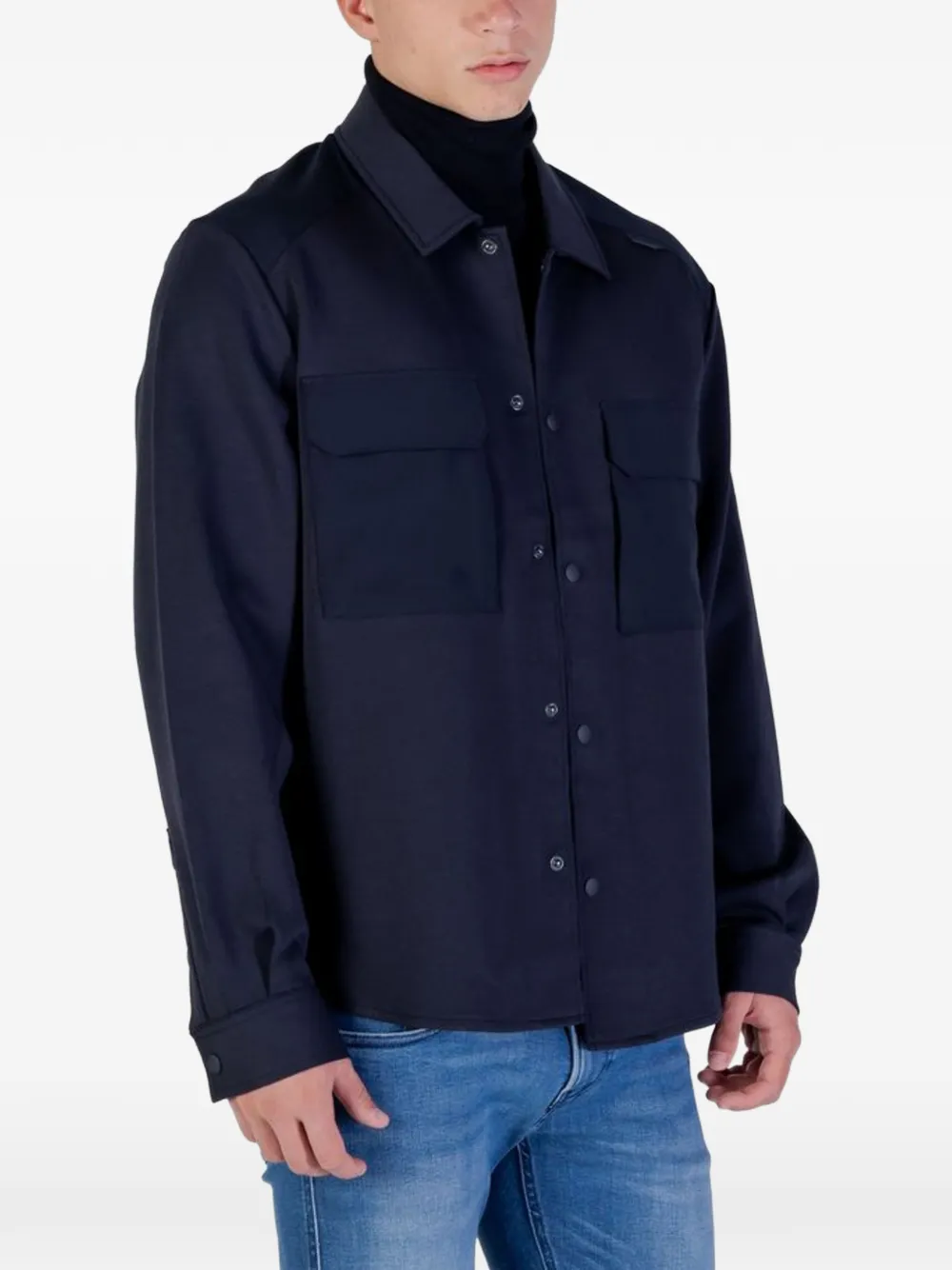 Antony Morato Overhemd met klepzak Blauw