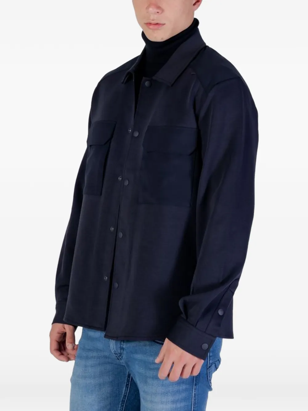 Antony Morato Overhemd met klepzak Blauw