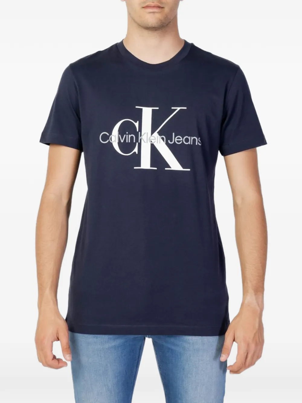 Calvin Klein Jeans logo-print cotton T-shirt - Blau