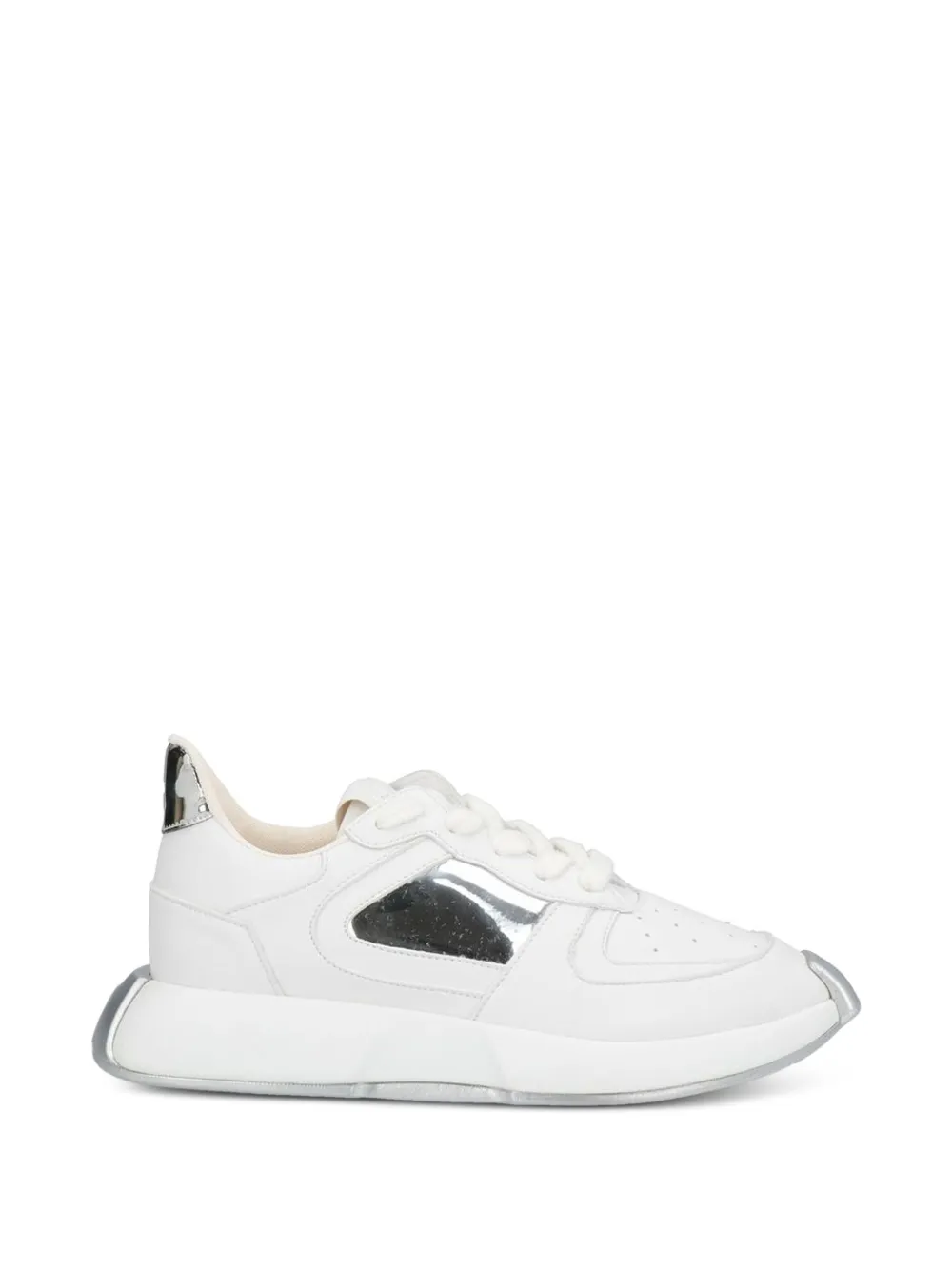 Giuseppe Zanotti Sneakers con inserti metallizzati - Bianco