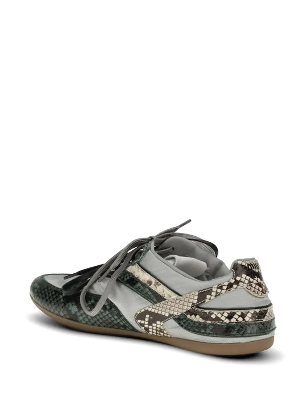 Miu Gymnasium snakeskin-effect sneakers Grijs
