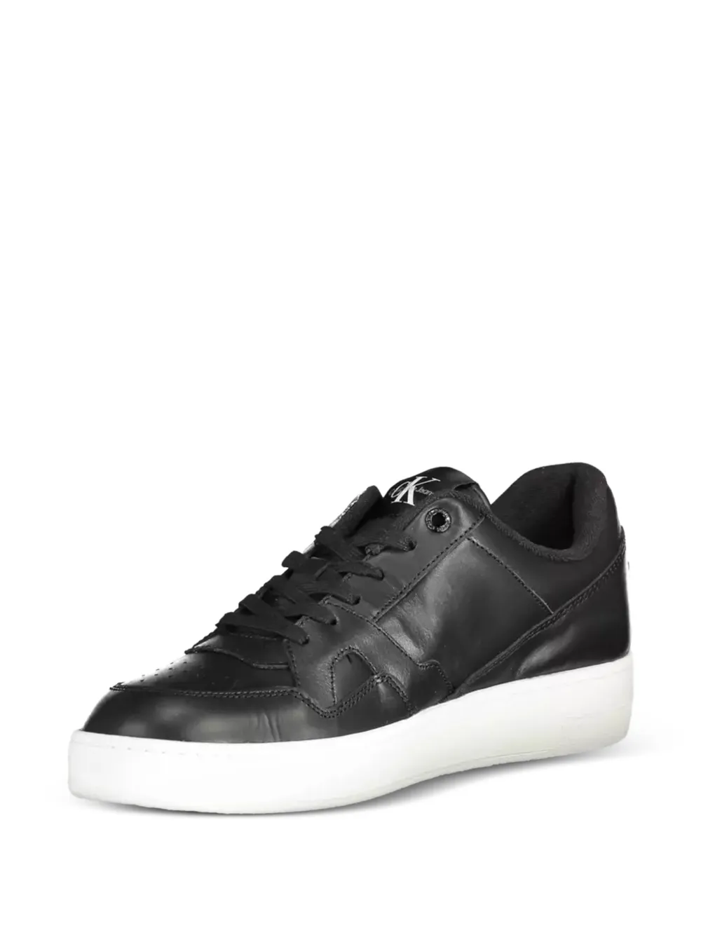 Calvin Klein logo-print lace-up sneakers Zwart