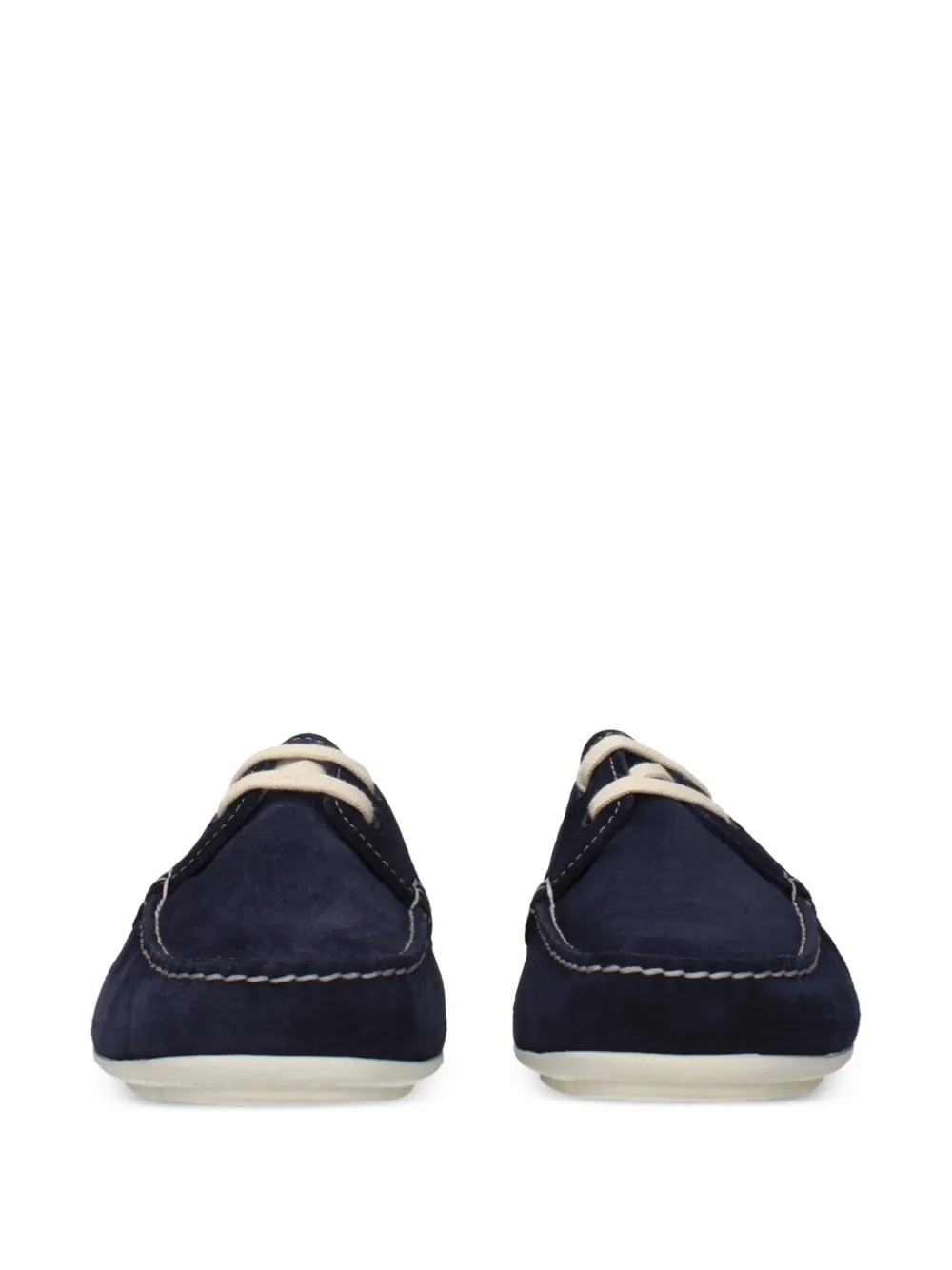 Prada lace-up suede boat shoes Blauw