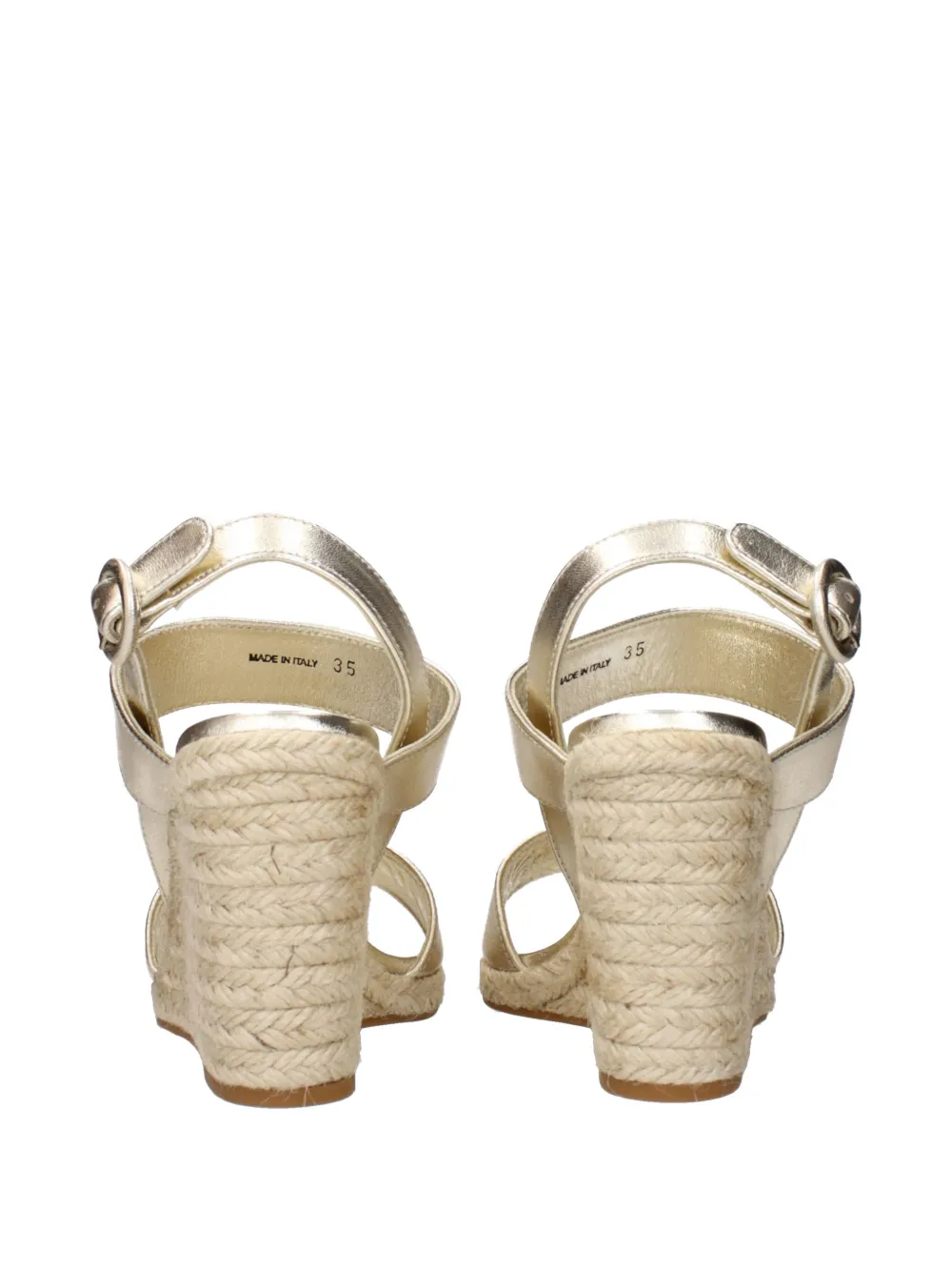 Prada leather wedge sandals Goud