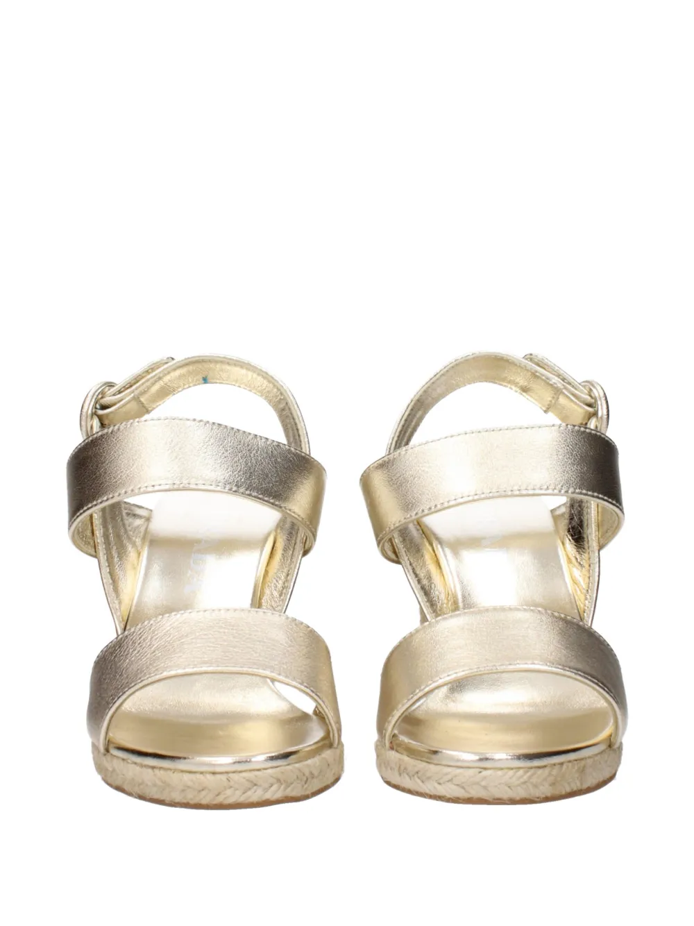 Prada leather wedge sandals Goud