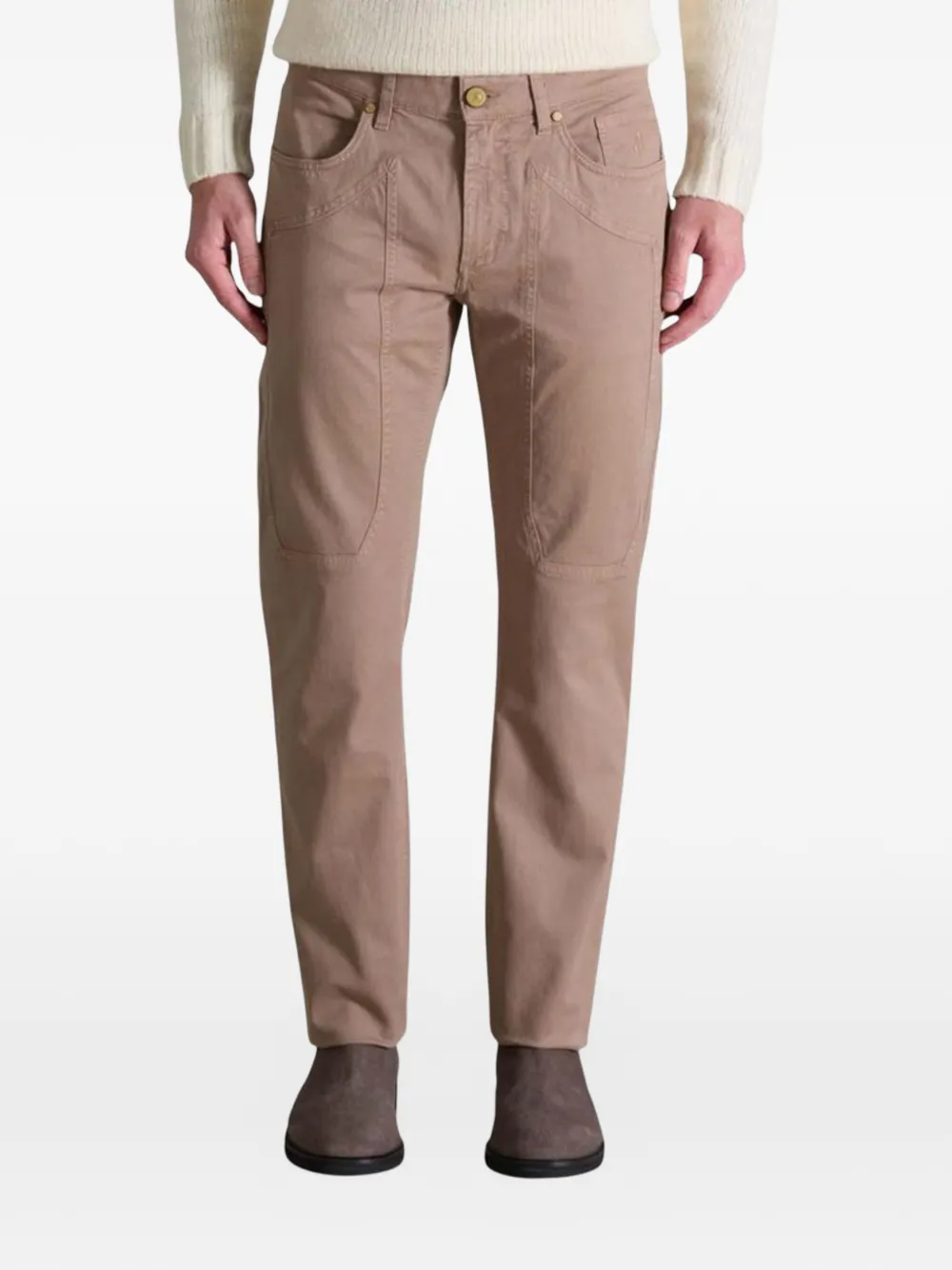 Jeckerson John Panelled Skinny Trousers In Neutral