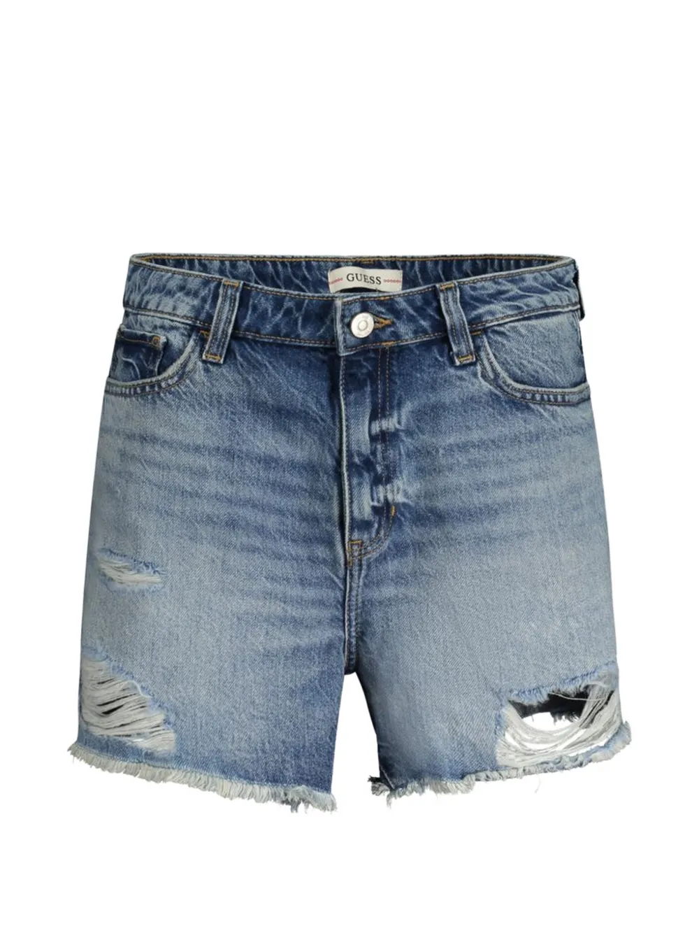 GUESS USA distressed frayed shorts - Blu