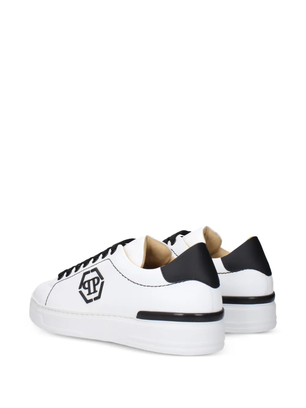Philipp Plein logo-patch lace-up sneakers Wit