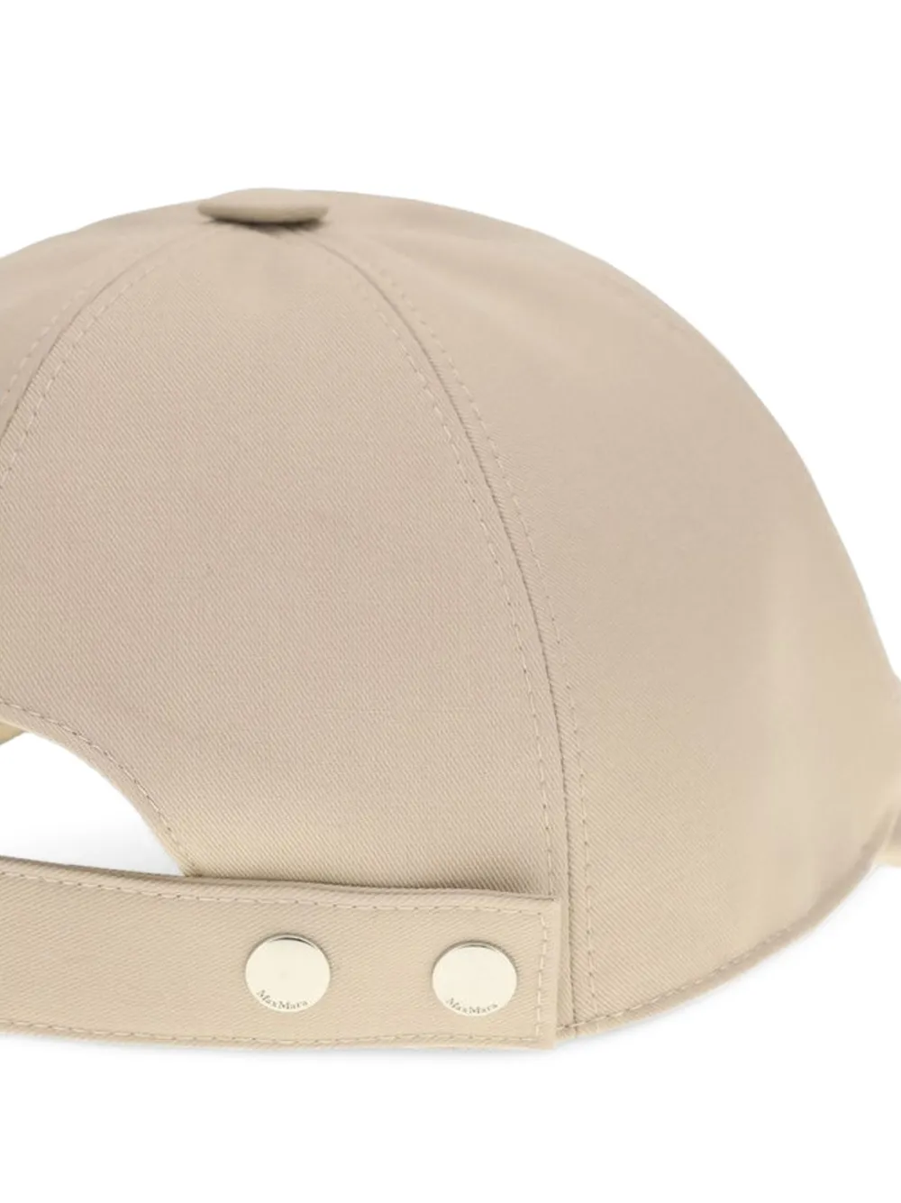 Max Mara Honkbalpet met geborduurd logo Beige
