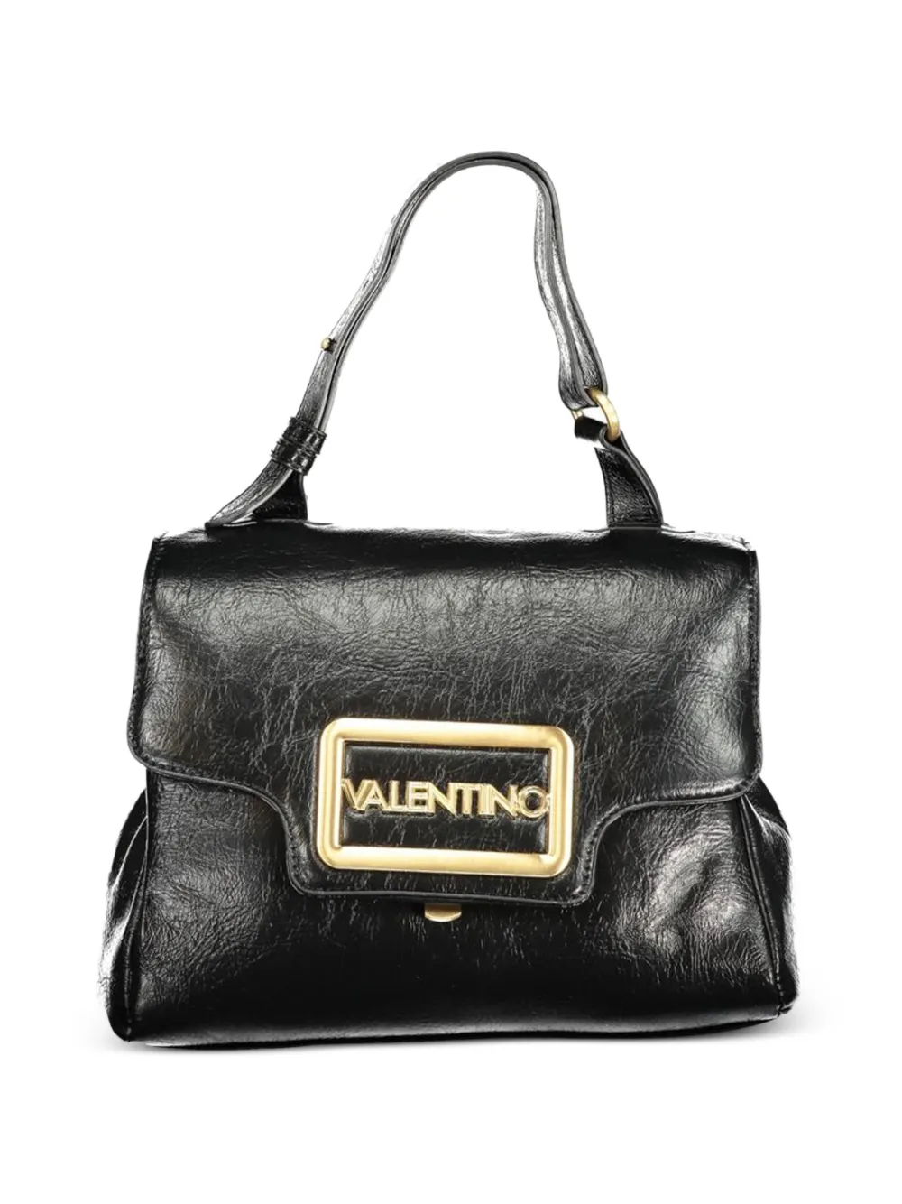 MARIO VALENTINO logo-plaque crinkled tote bag