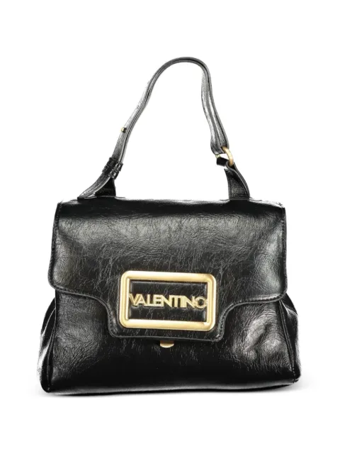 MARIO VALENTINO logo-plaque crinkled tote bag