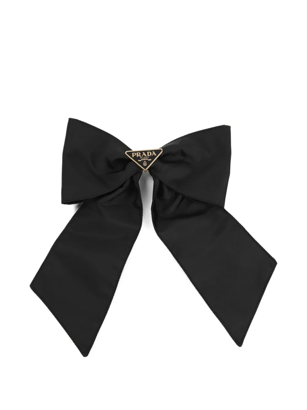 Prada logo-embellishment bow hair clip - Nero