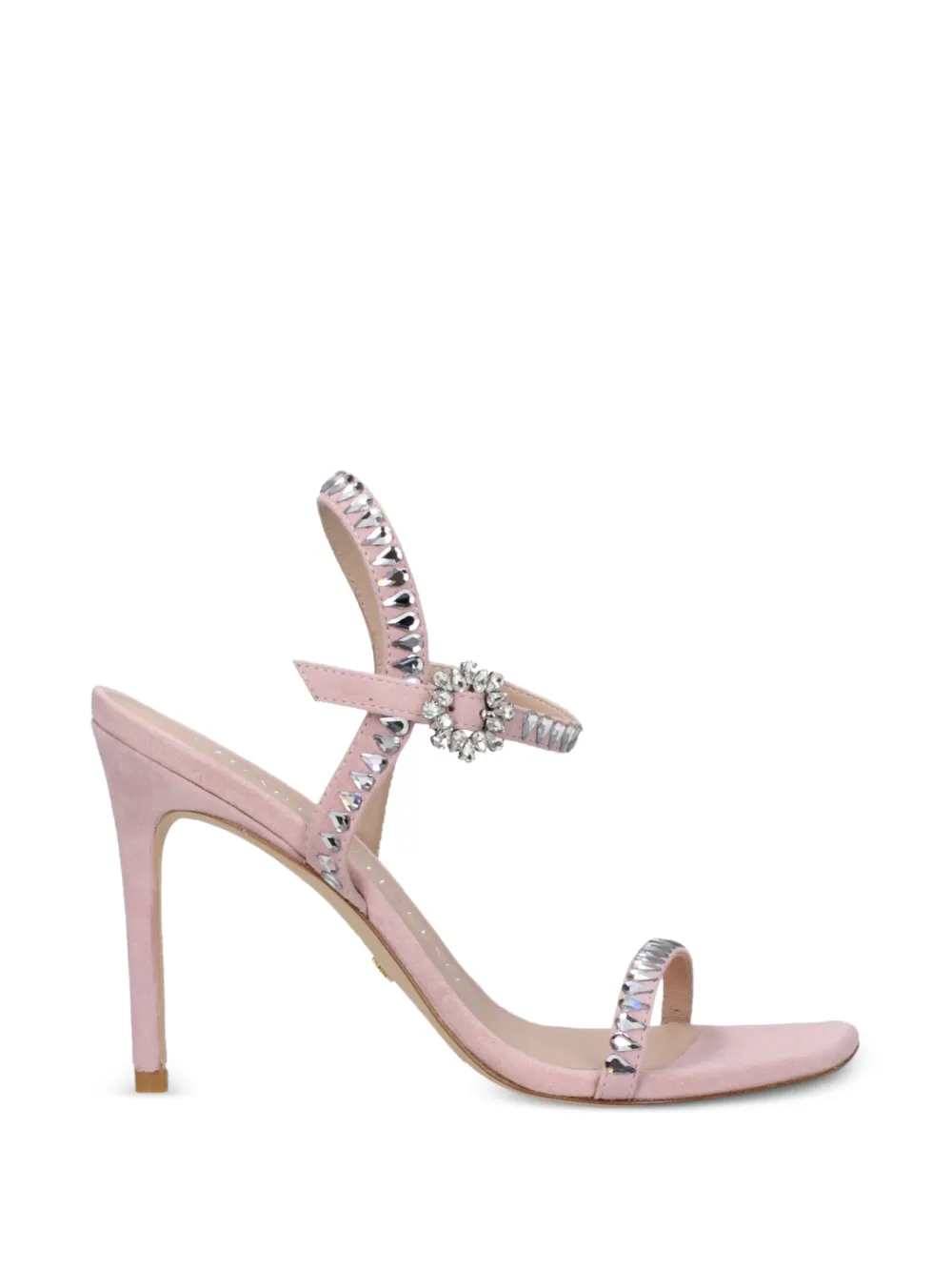 Stuart Weitzman 100mm crystal-embellished sandals - Rosa