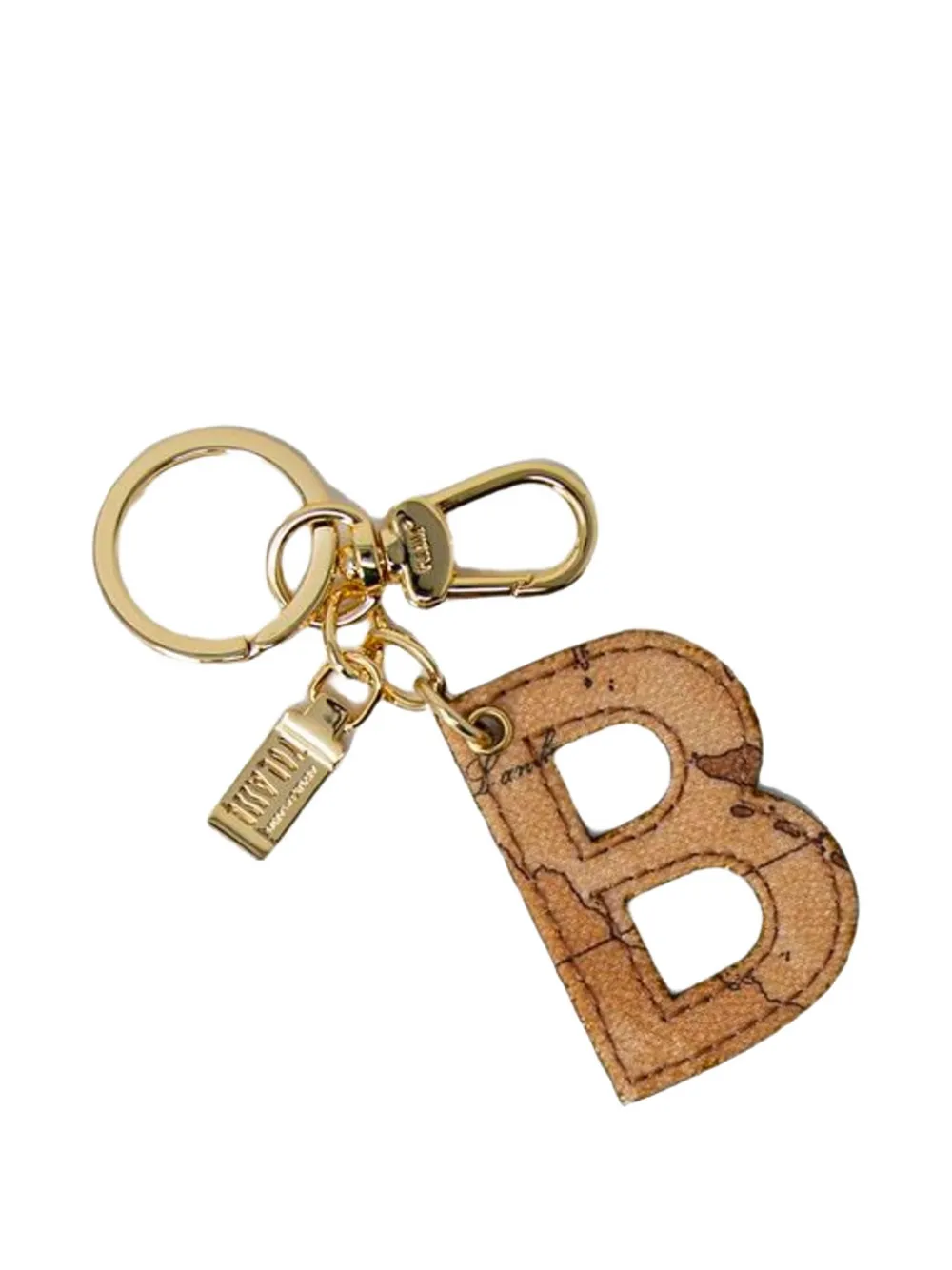 ALVIERO MARTINI 1° CLASSE world map-print letter keychain - Marrone