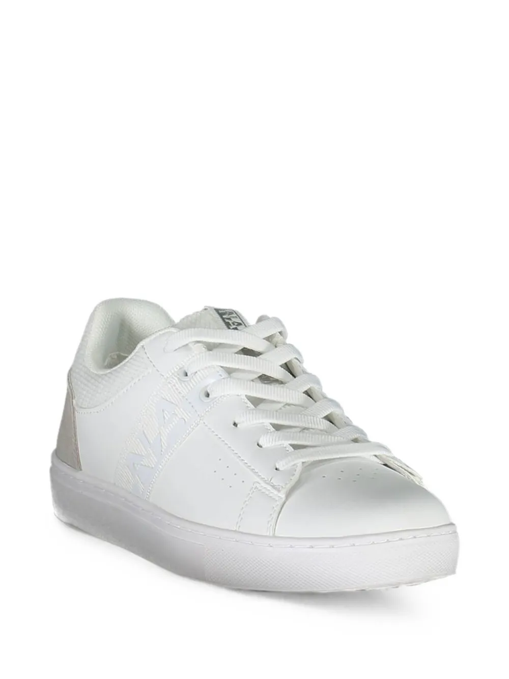 Napapijri panelled logo-print sneakers Wit