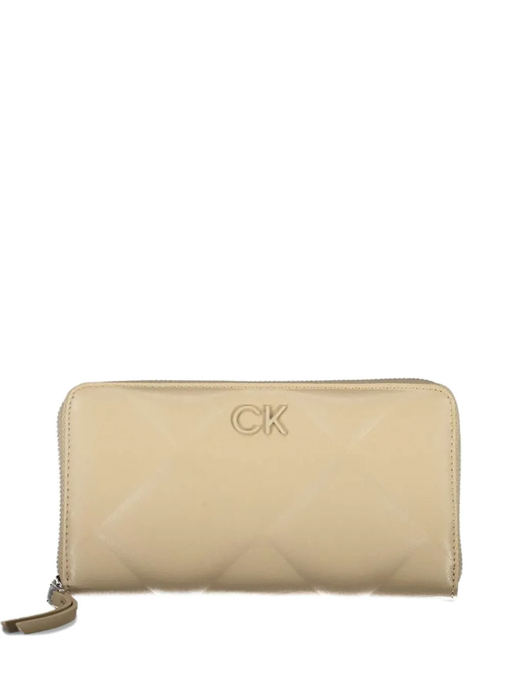 Calvin Klein quilted zip-around wallet - Toni neutri