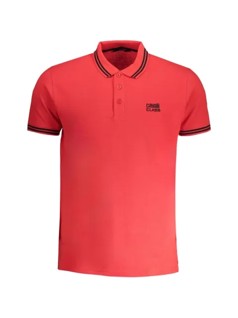 Cavalli Class logo-embroidered cotton polo shirt