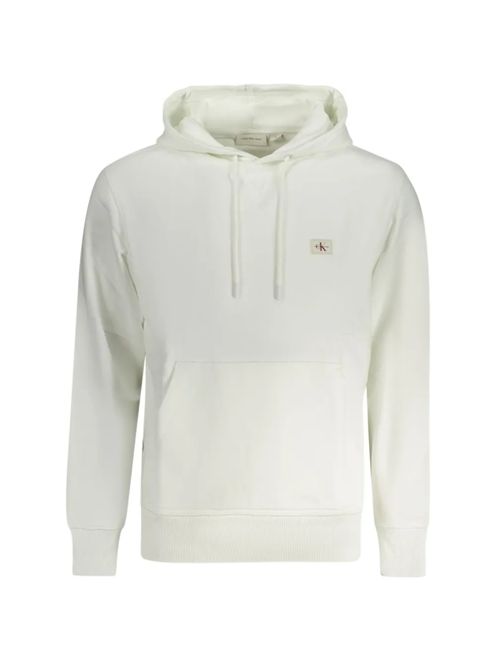 Calvin Klein Jeans logo-patch hoodie - Bianco
