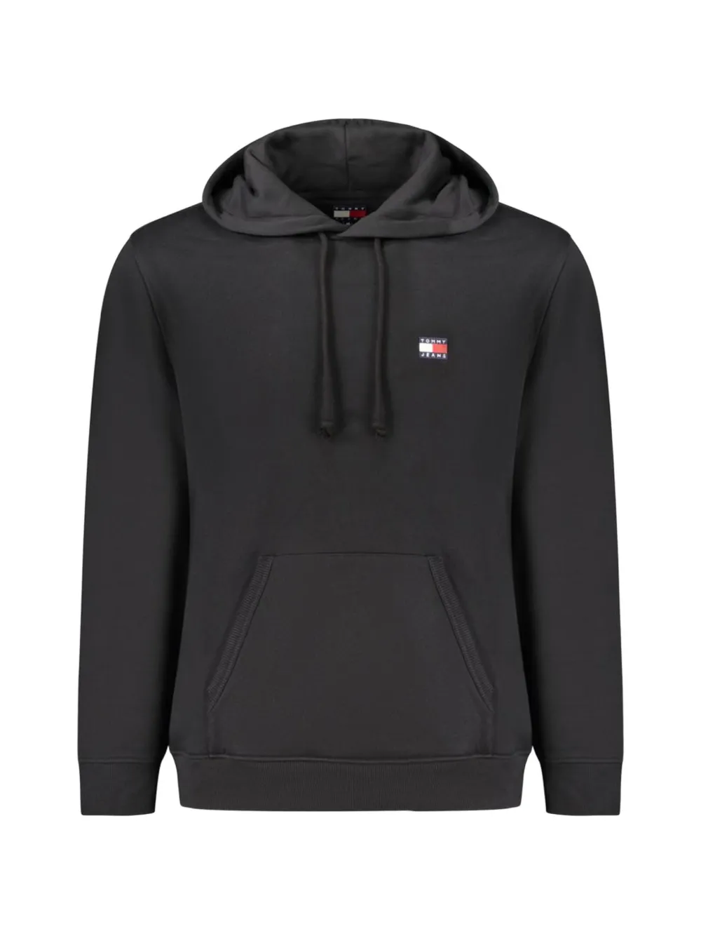 Tommy Hilfiger logo-patch kangaroo-pocket hoodie - Nero
