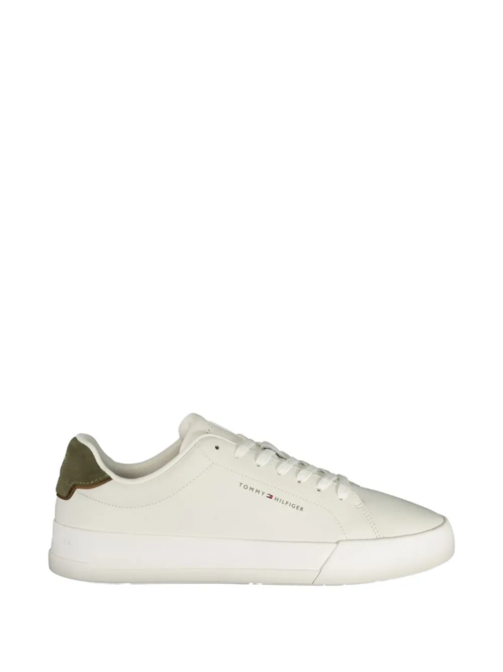 Tommy Hilfiger Pebble Grain Court lace-up leather sneakers - Bianco