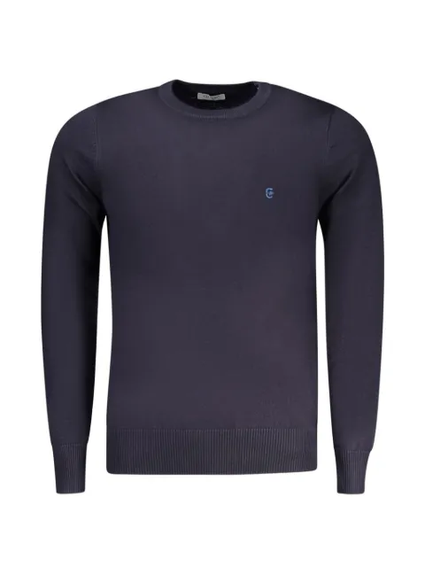 COVERI MOVING logo-embroidered crew-neck sweater