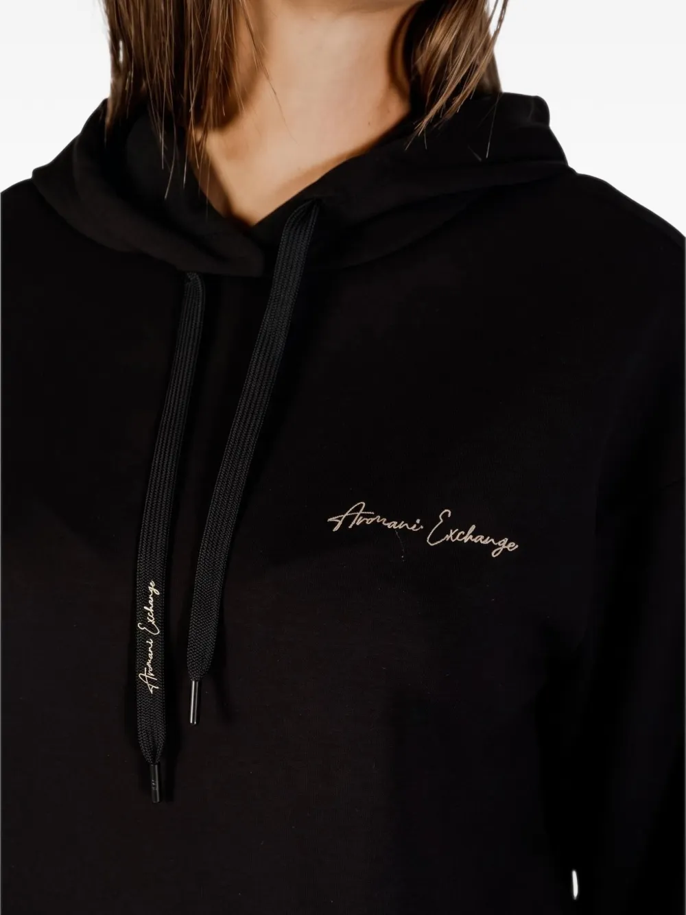 Armani Exchange Hoodie met logo Zwart