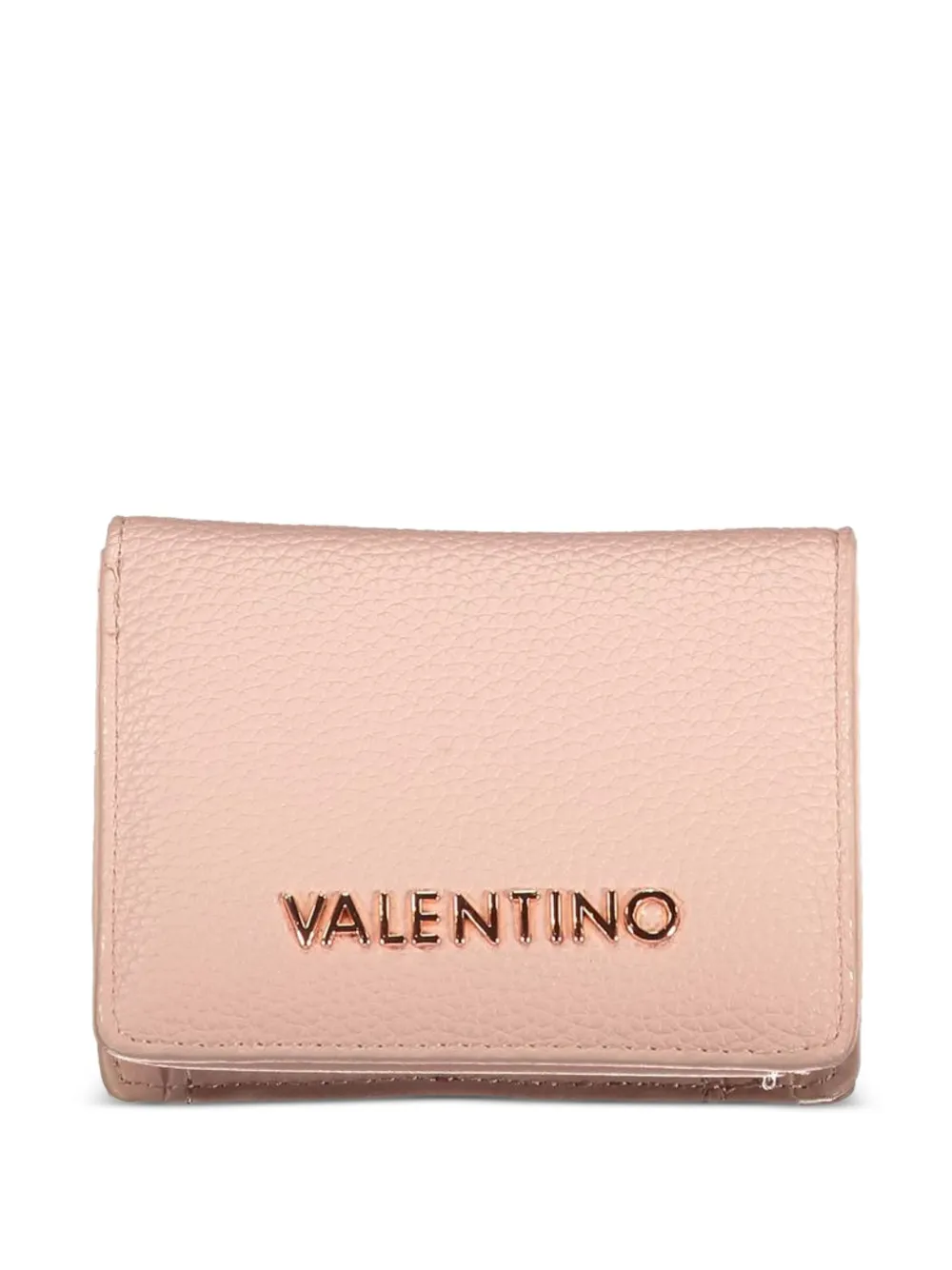 MARIO VALENTINO logo-lettering pebbled wallet - Rosa