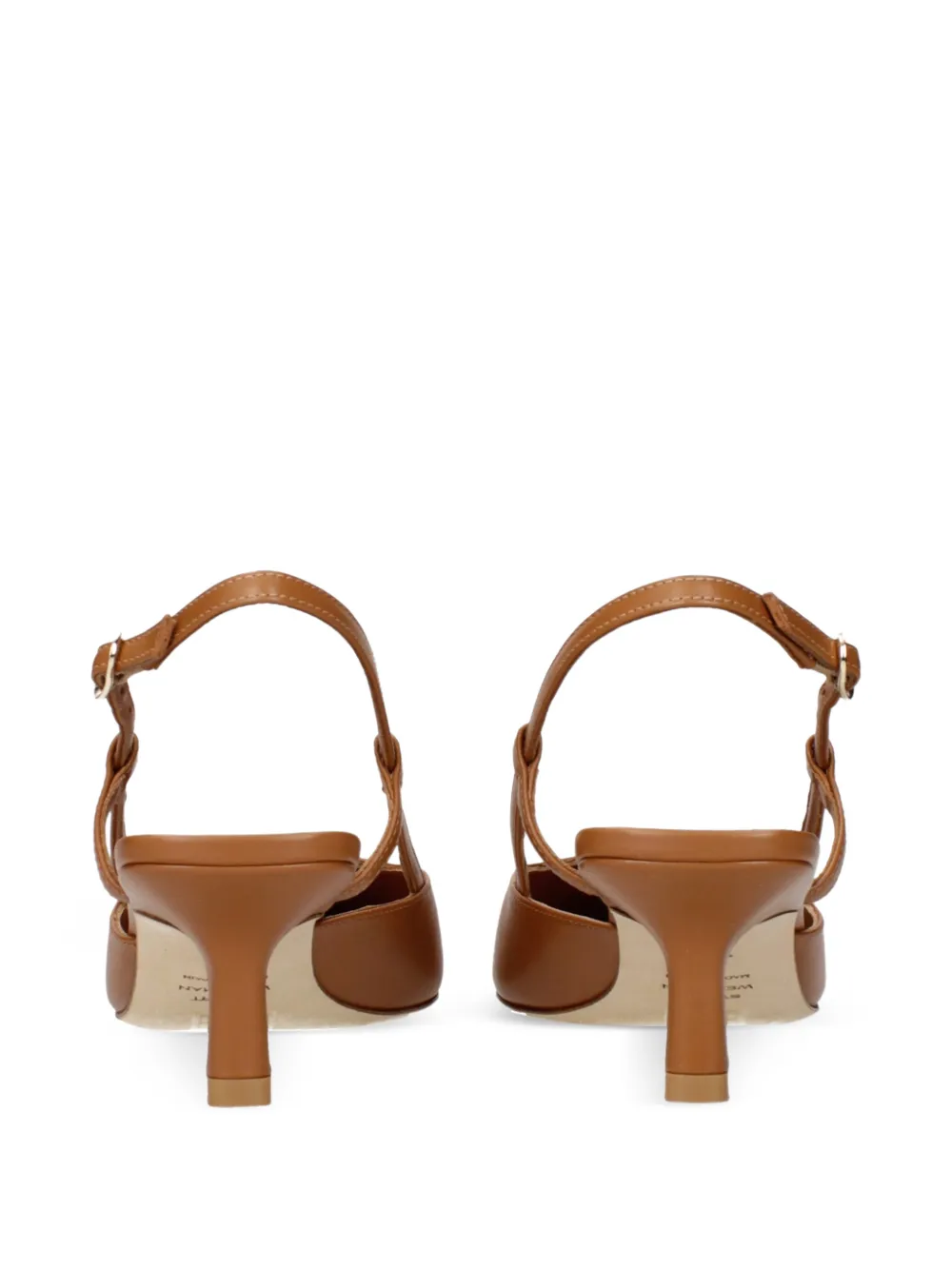 Stuart Weitzman 50mm leather heeled sandals Beige