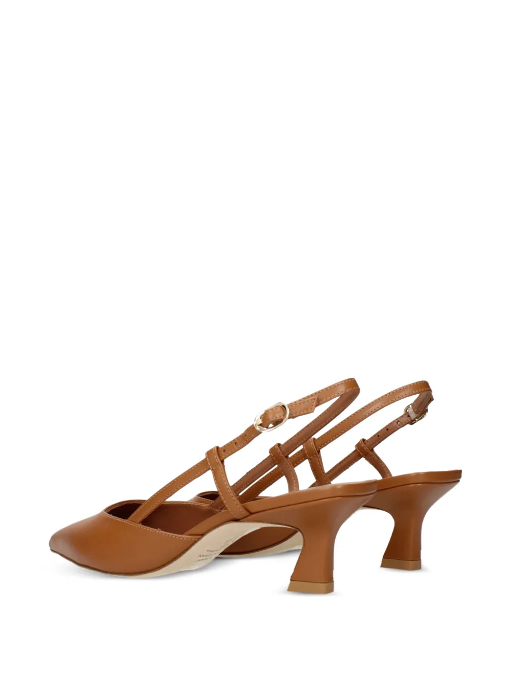Stuart Weitzman 50mm leather heeled sandals Beige