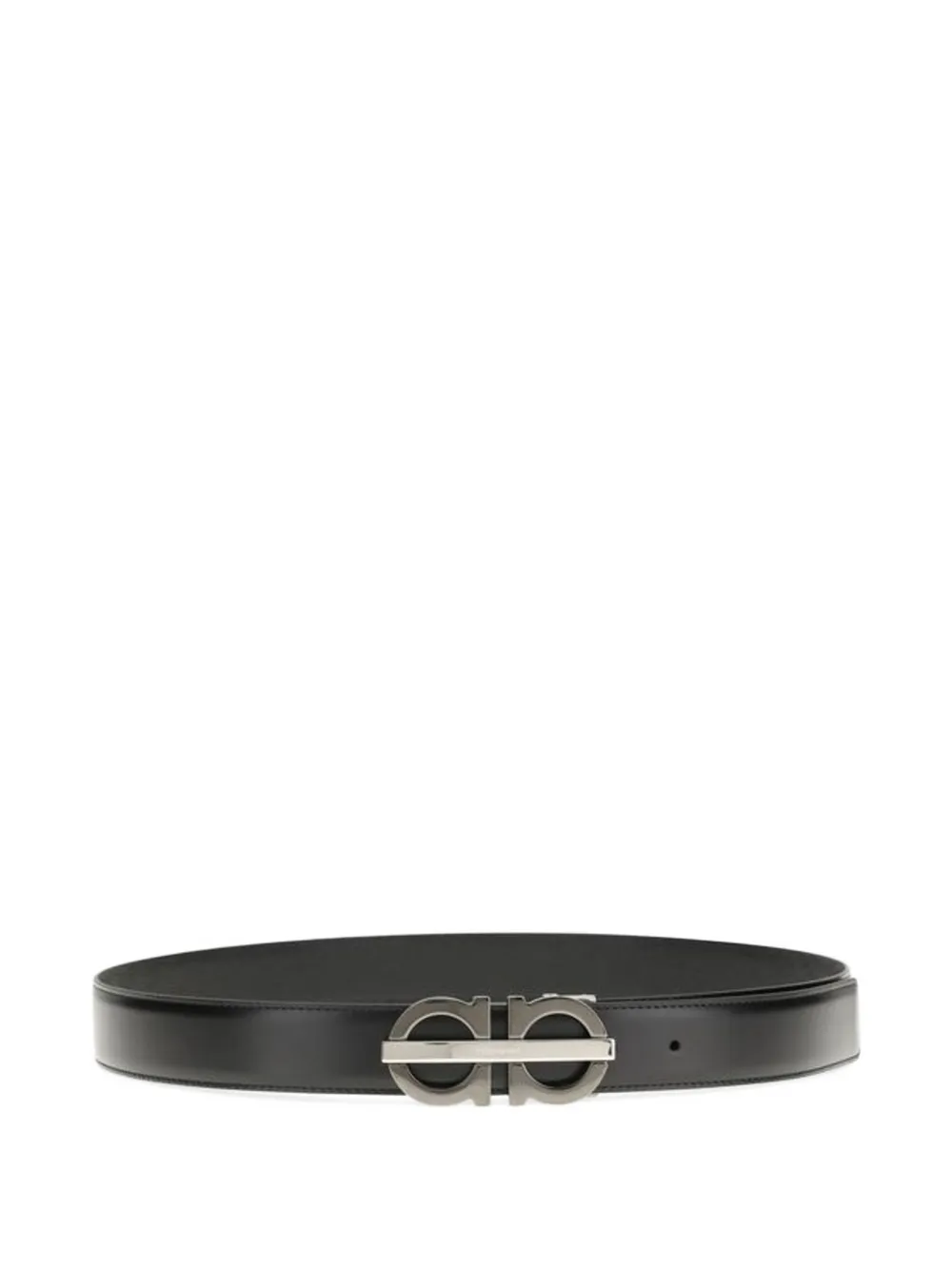 Ferragamo Leather Belt In Black