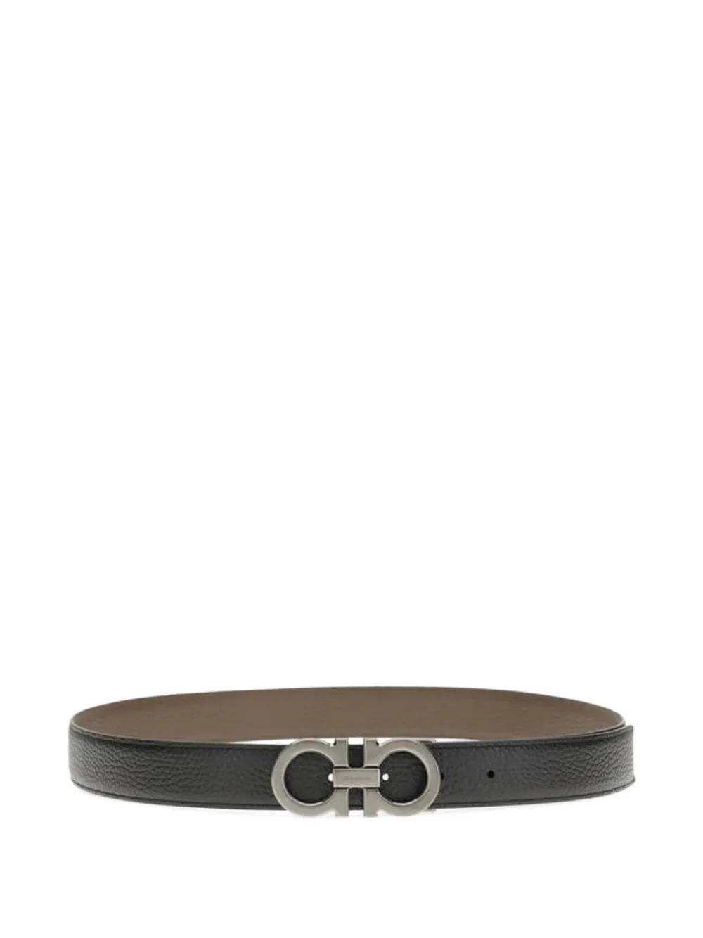 Ferragamo Gancini-buckle leather belt - Nero