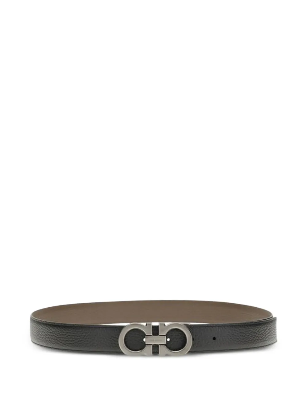 Ferragamo Gancini-buckle leather belt - Schwarz
