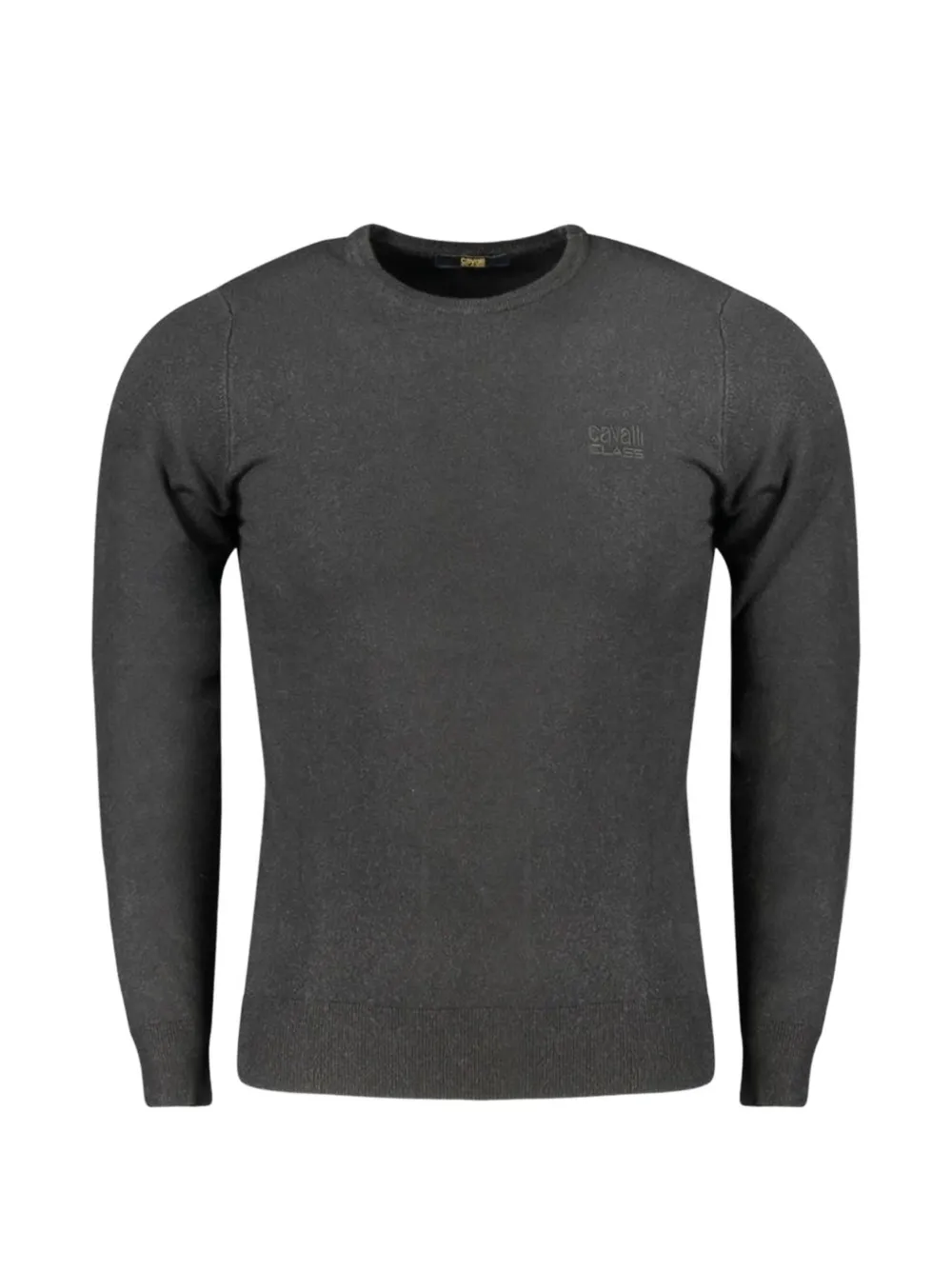 Cavalli Class embroidered-logo sweater - Schwarz