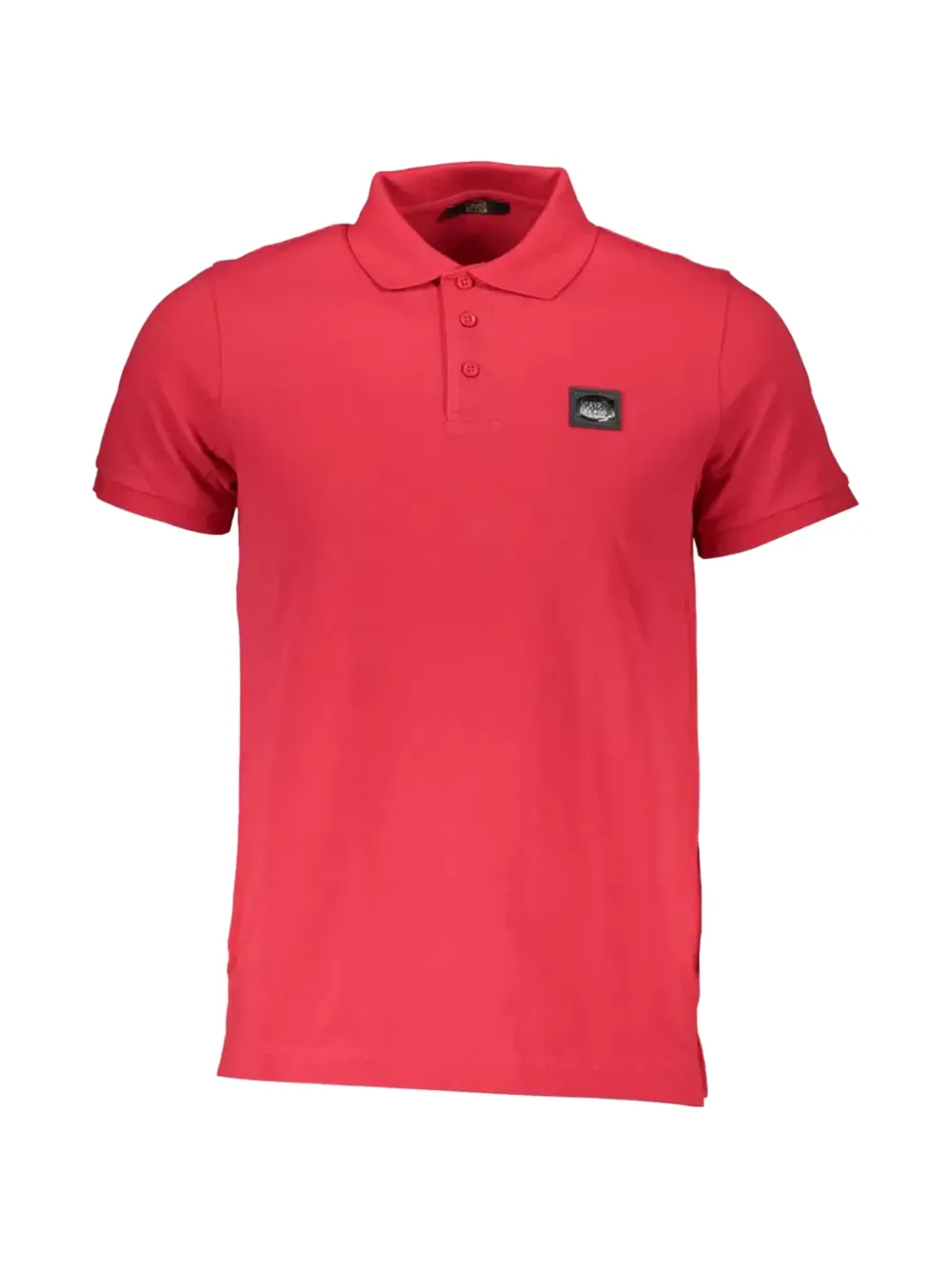 Cavalli Class logo-patch polo shirt - Rosso