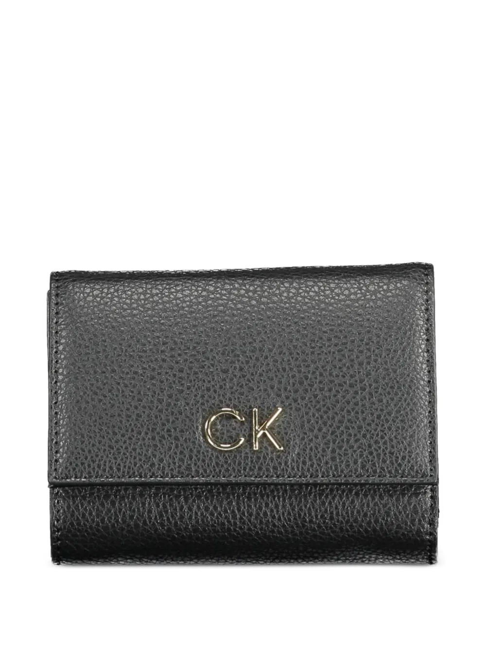 Calvin Klein pebbled trifold wallet - Schwarz