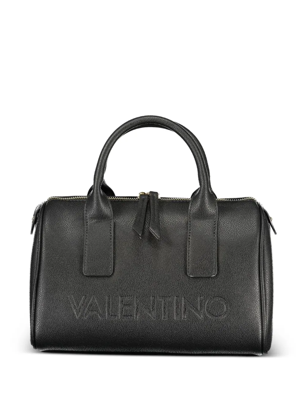 MARIO VALENTINO embossed-logo pebbled tote bag