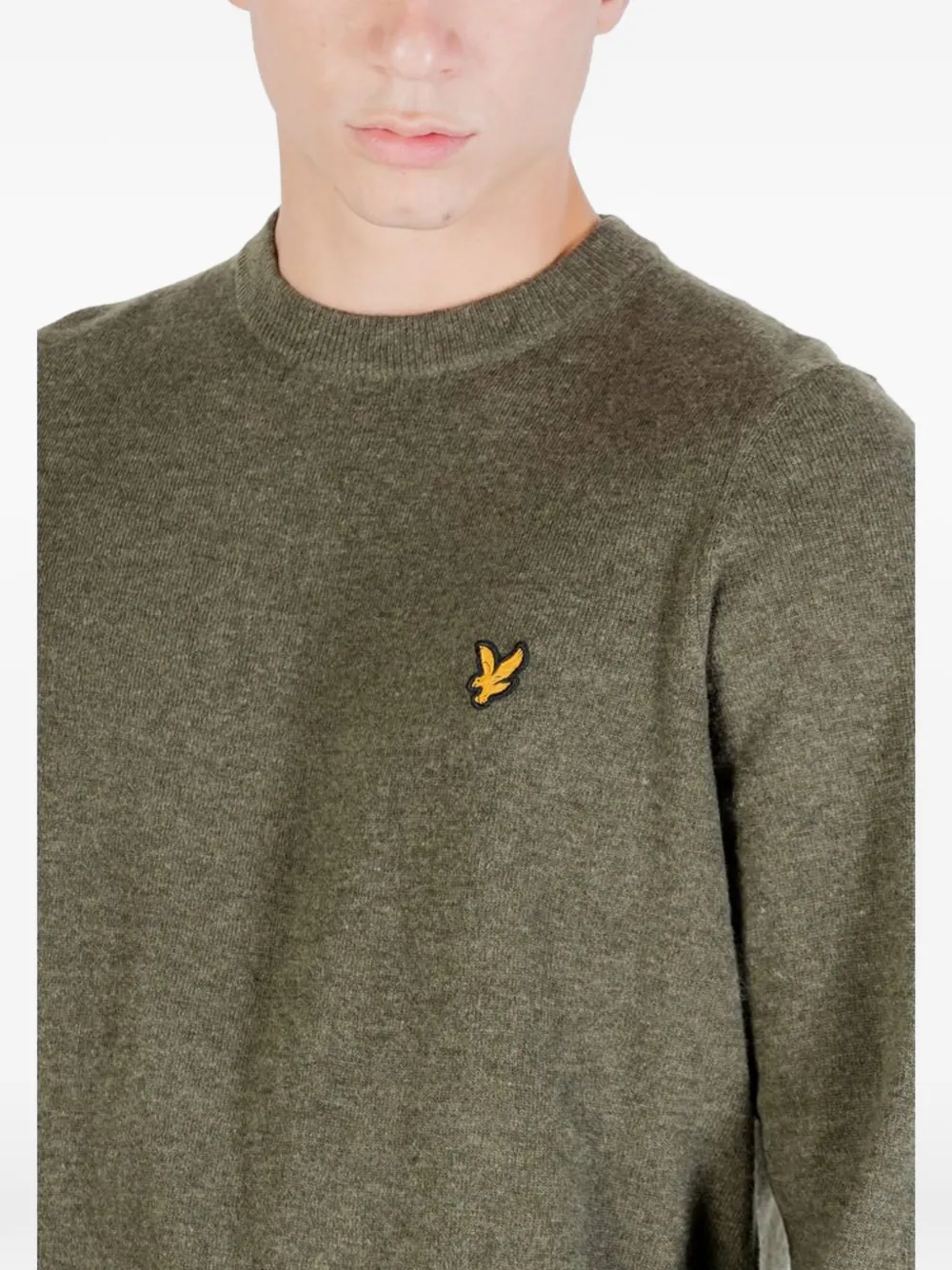 Lyle & Scott Trui met logopatch Groen