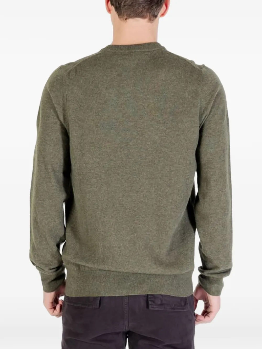Lyle & Scott Trui met logopatch Groen