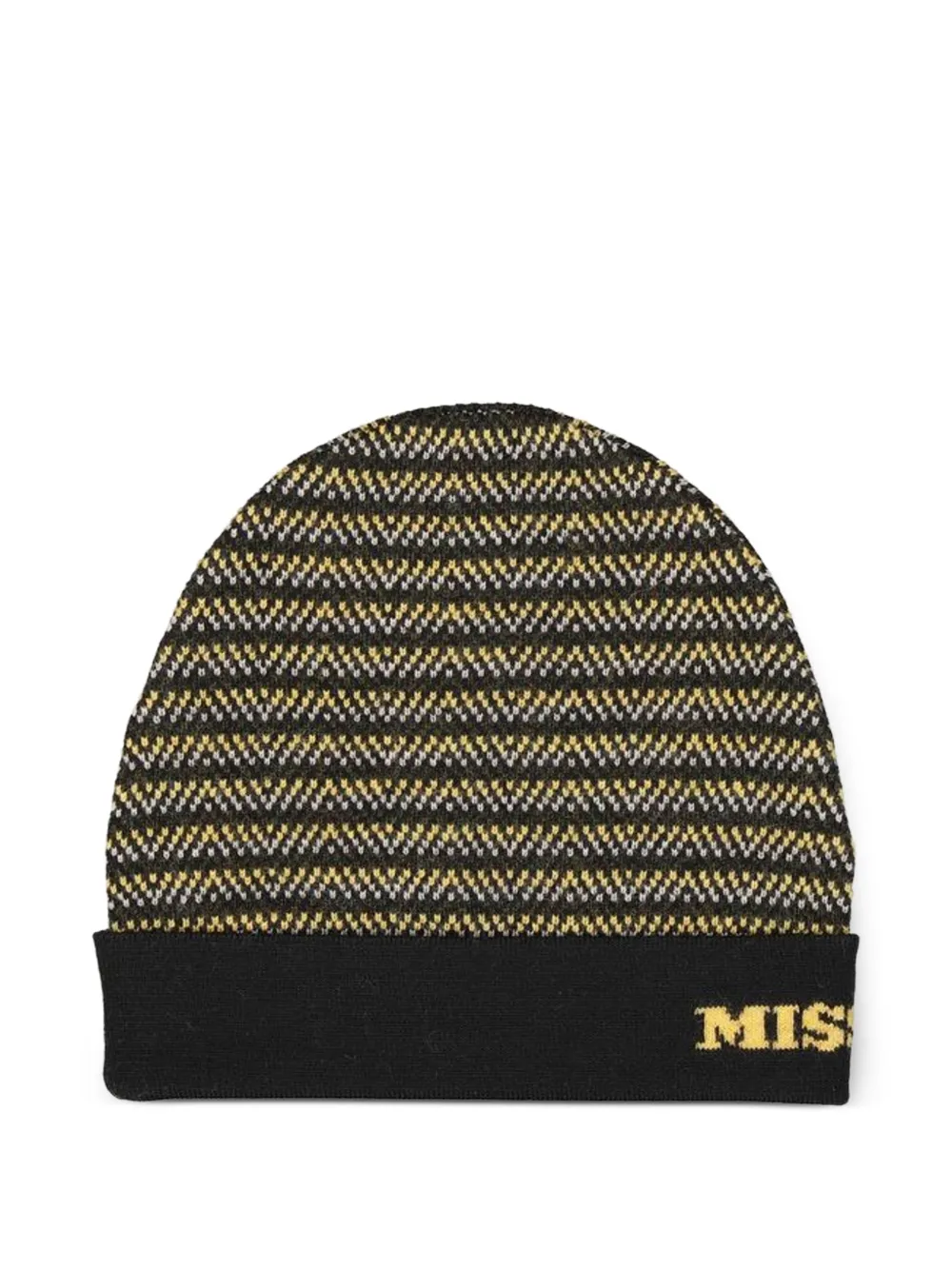 Missoni striped beanie hat - Nero