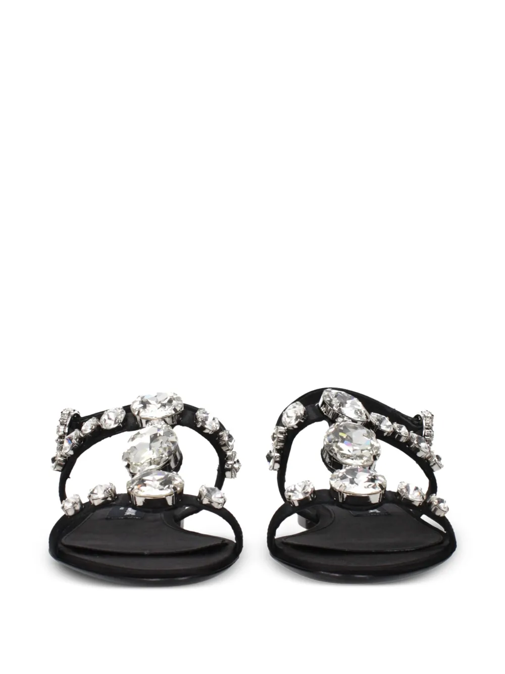 Dolce & Gabbana crystal-embellished satin sandals Zwart