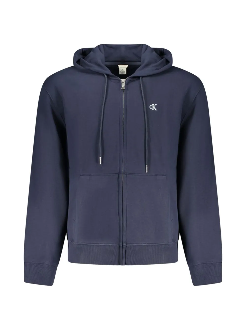 Calvin Klein logo-print zip-up hoodie - Blu